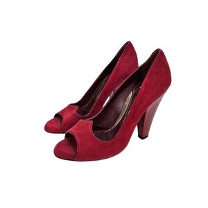 Zac Posen Red Suede High Heels